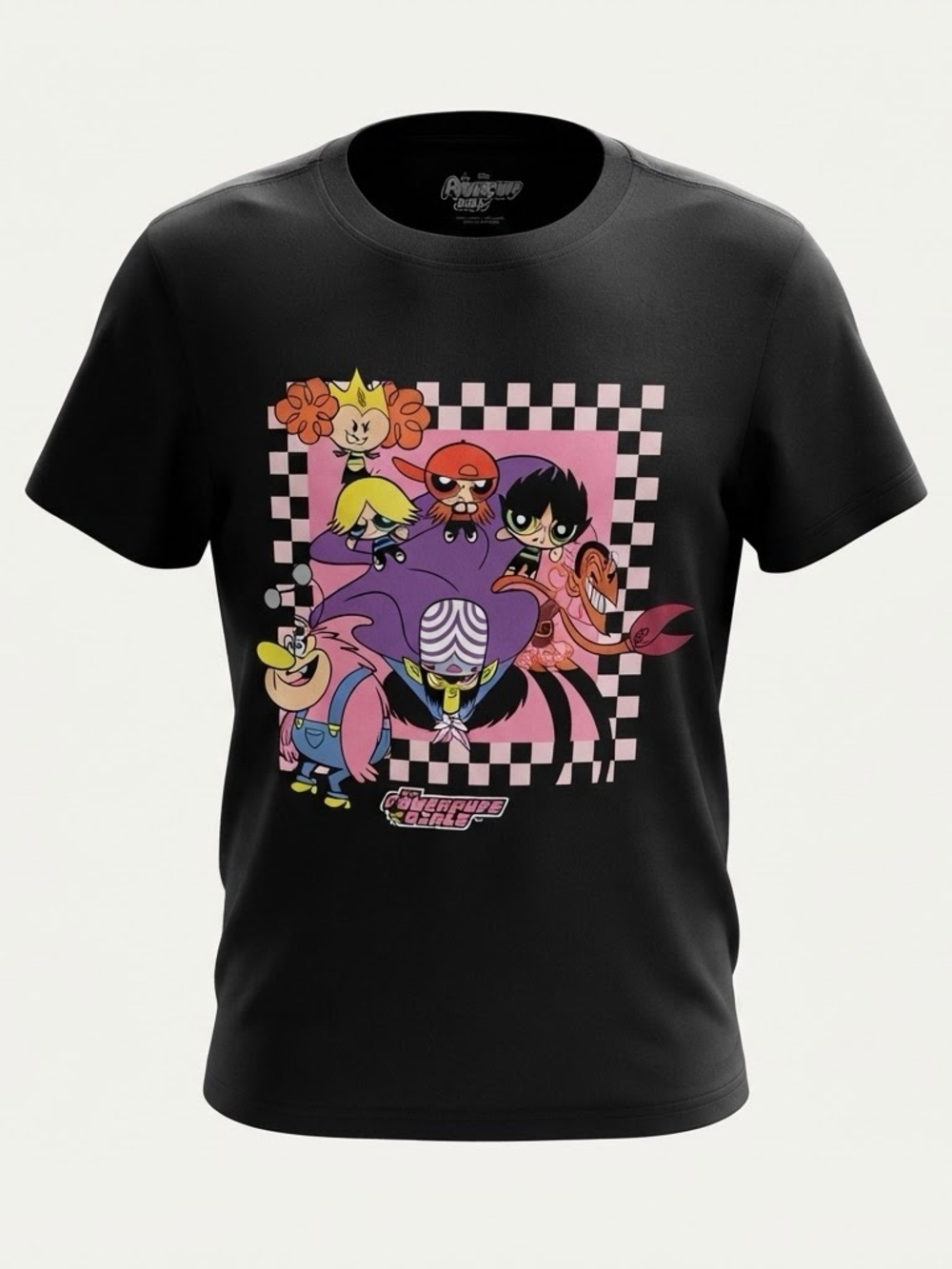 Cartoon Network Powerpuff Girls Villains Graphic T-Shirt Black Adult M